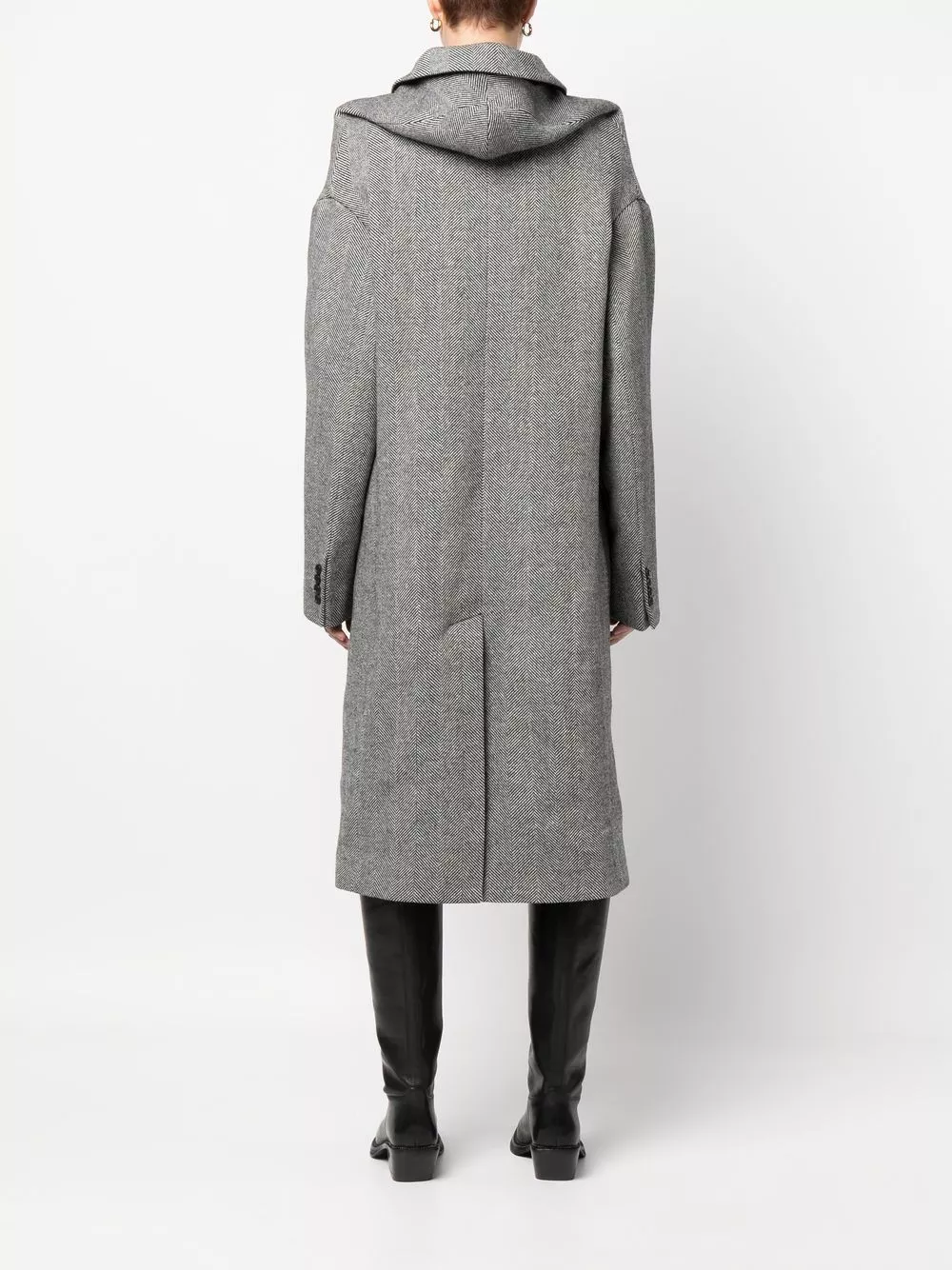 Affordable Coperni single-breasted herringbone coat Women 0113