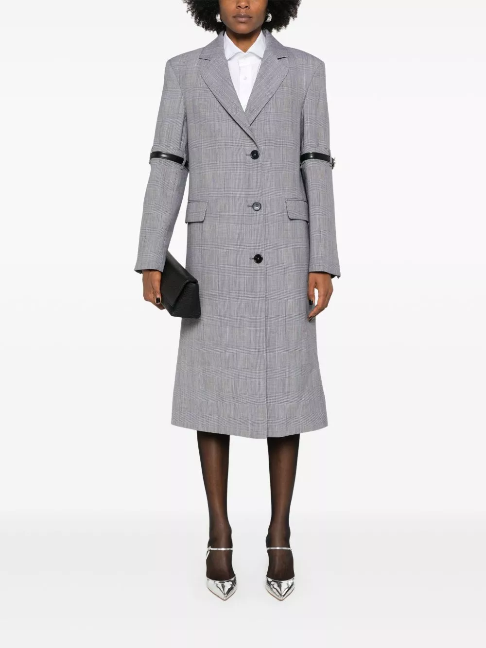 Cheap Coperni checked midi coat Women 0113