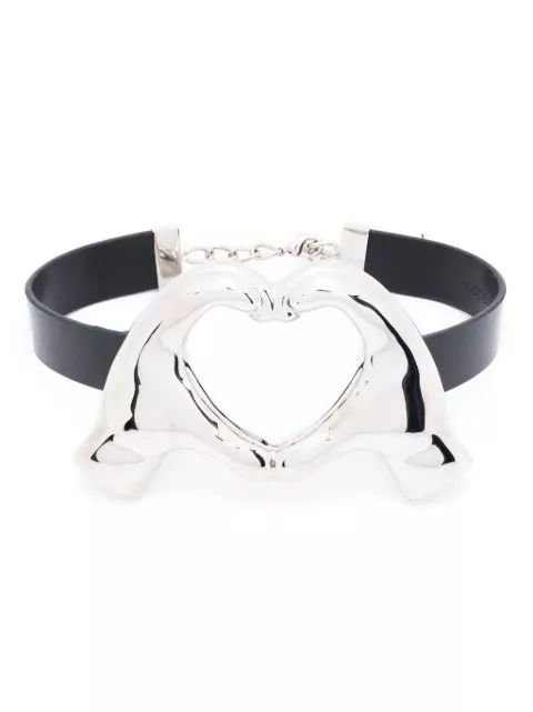 Coperni Emoji Heart leather choker Women 0116