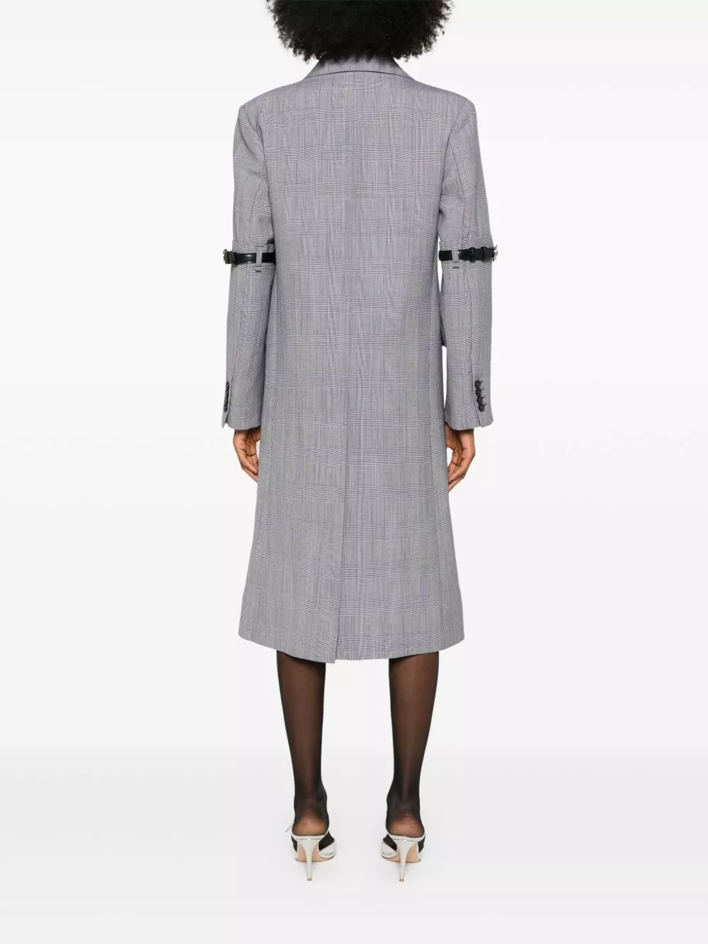 Cheap Coperni checked midi coat Women 0113