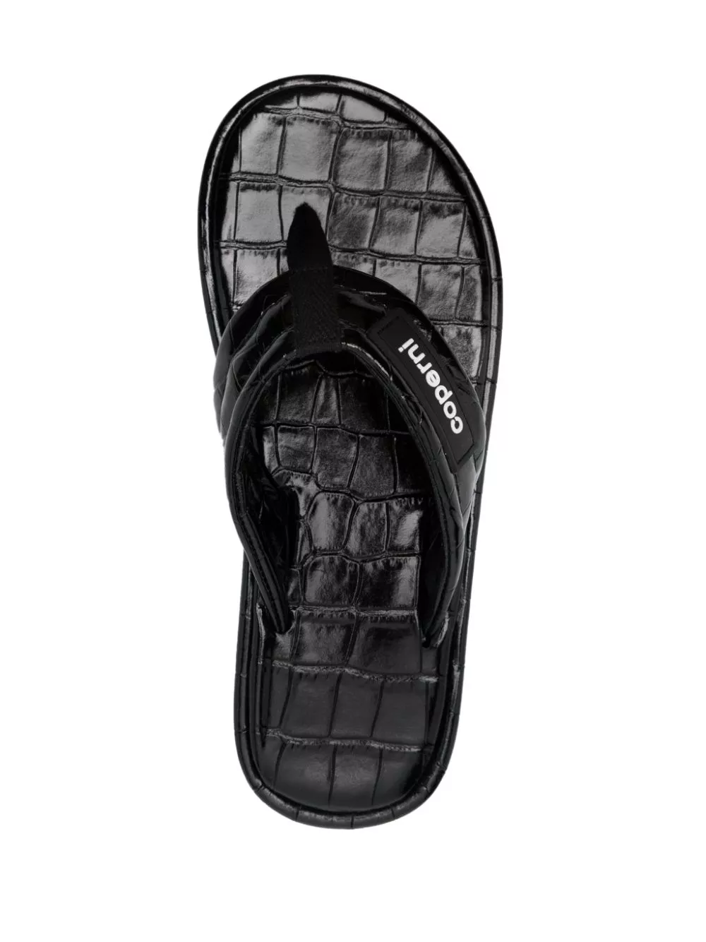 Affordable Coperni crocodile-embossed leather flip flops Men 0127