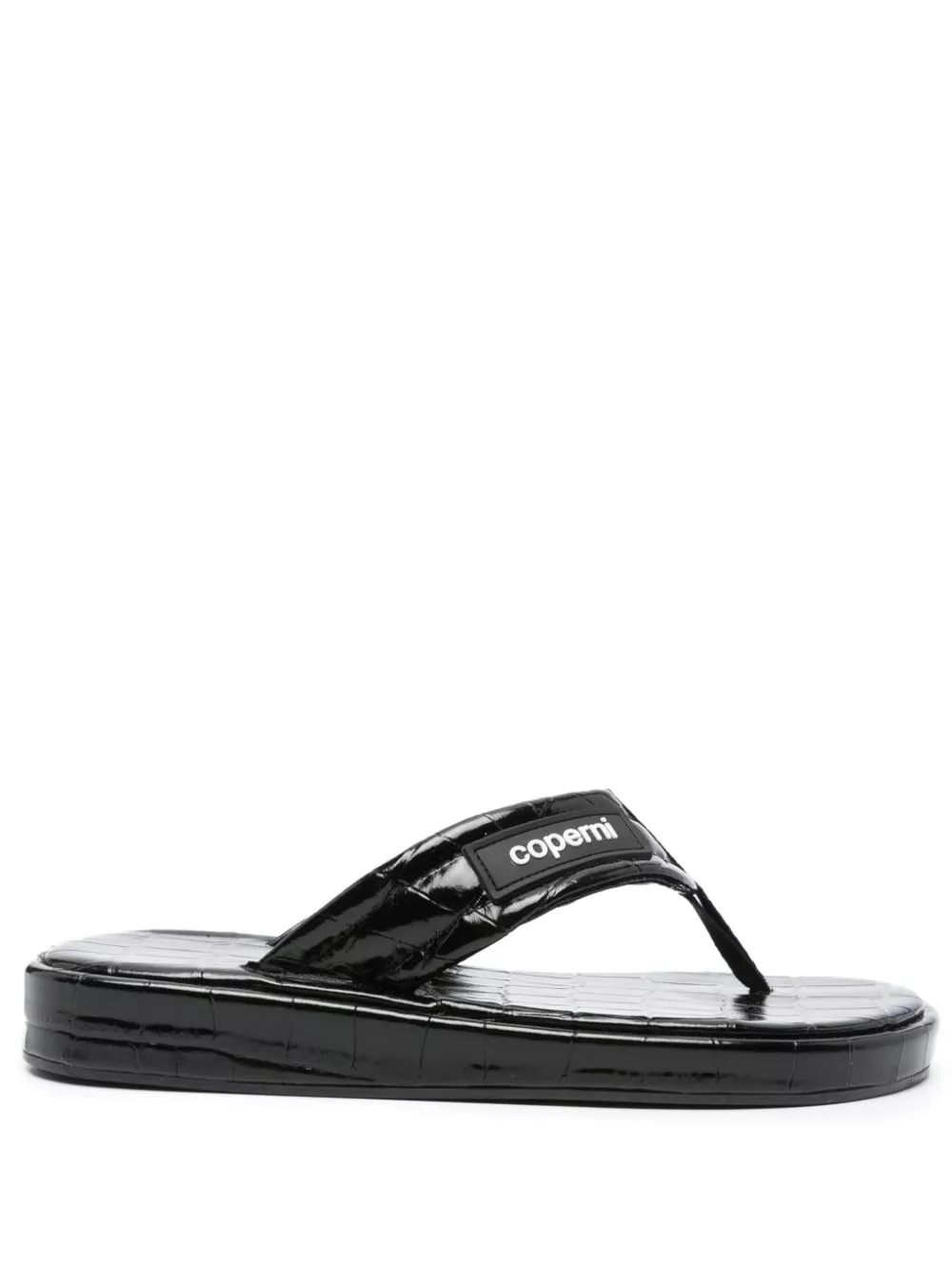 Affordable Coperni crocodile-embossed leather flip flops Men 0127