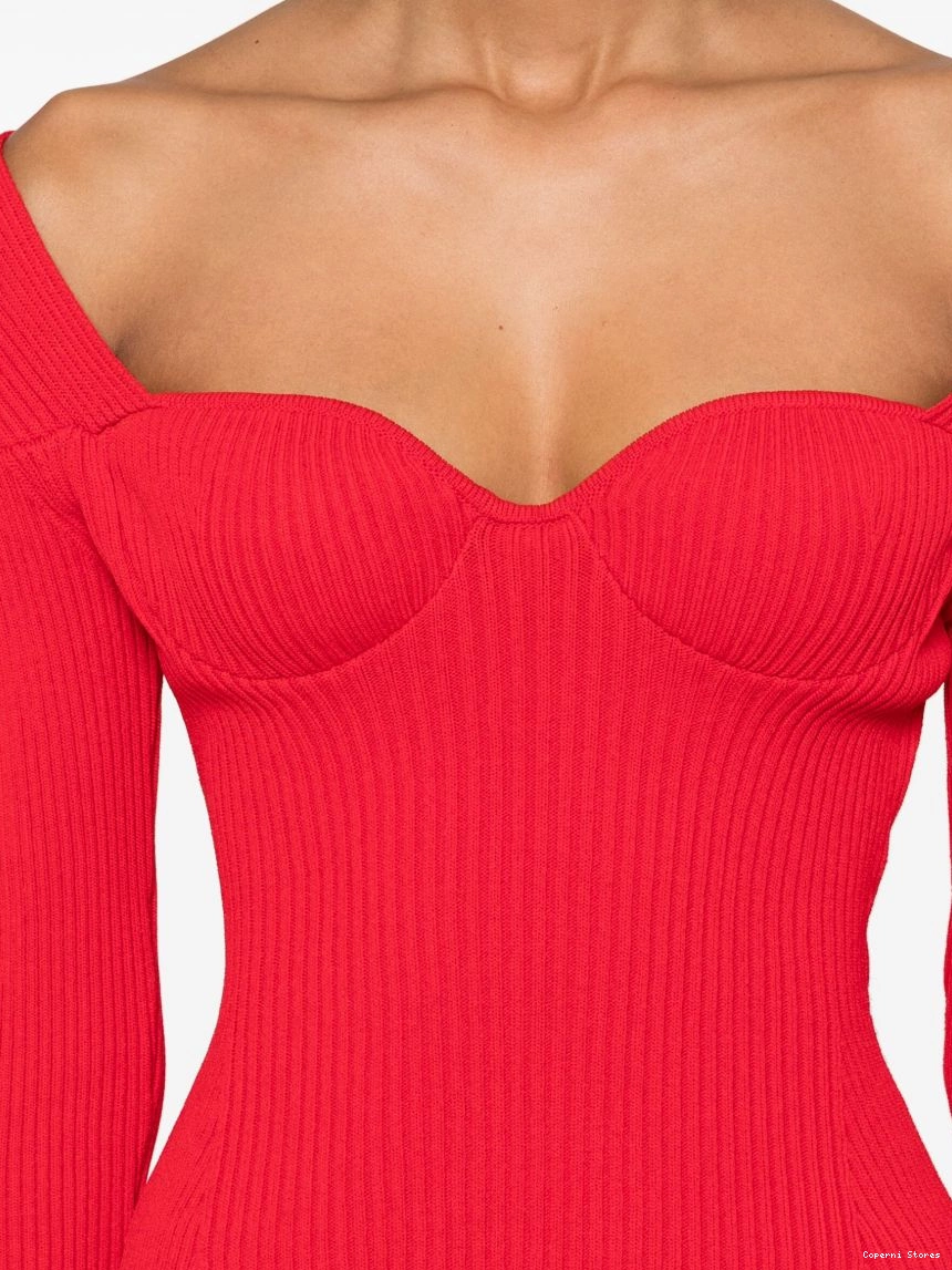 Affordable Women bustier top Coperni ribbed-knit 0211