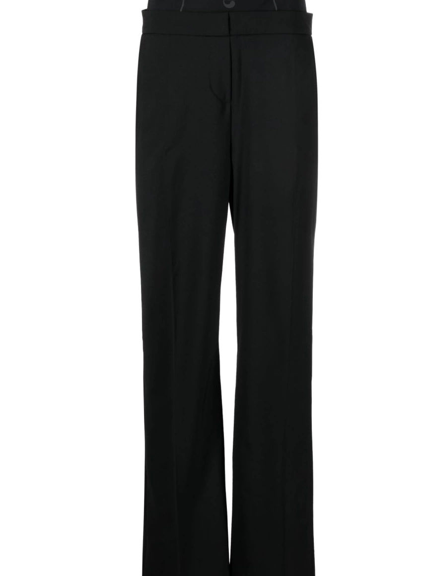 Cheap Coperni trousers Women layered wool-blend 0215