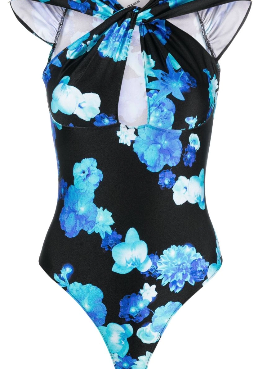 Affordable Women Coperni cut-out bodysuit floral-print 0210