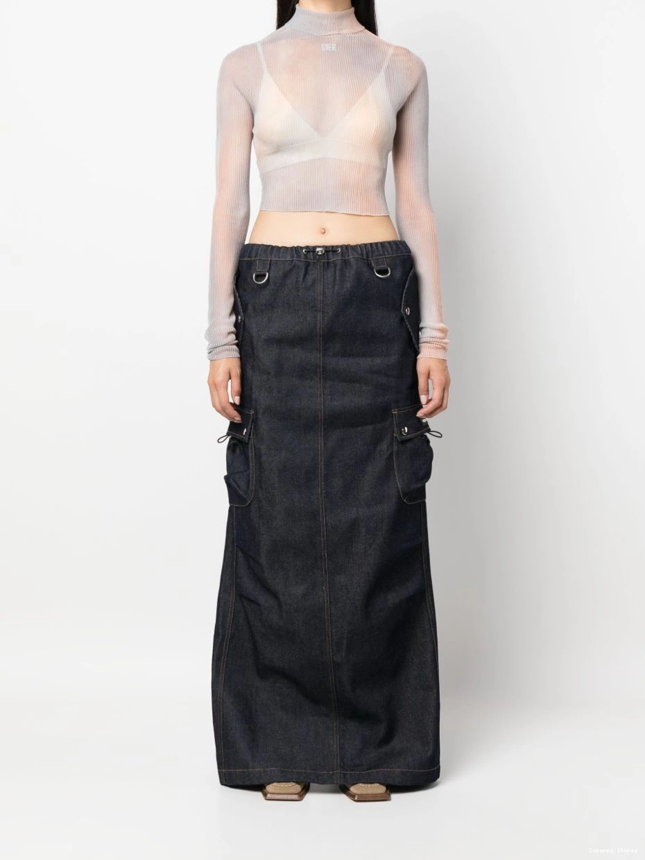 Affordable skirt maxi denim Coperni dark-wash Women 0211