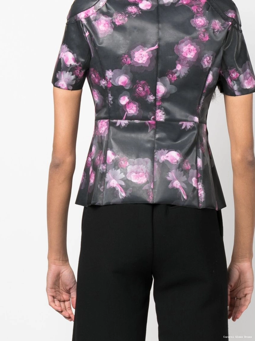 Affordable short-sleeved jacket Women fitted Holographic Coperni 0210