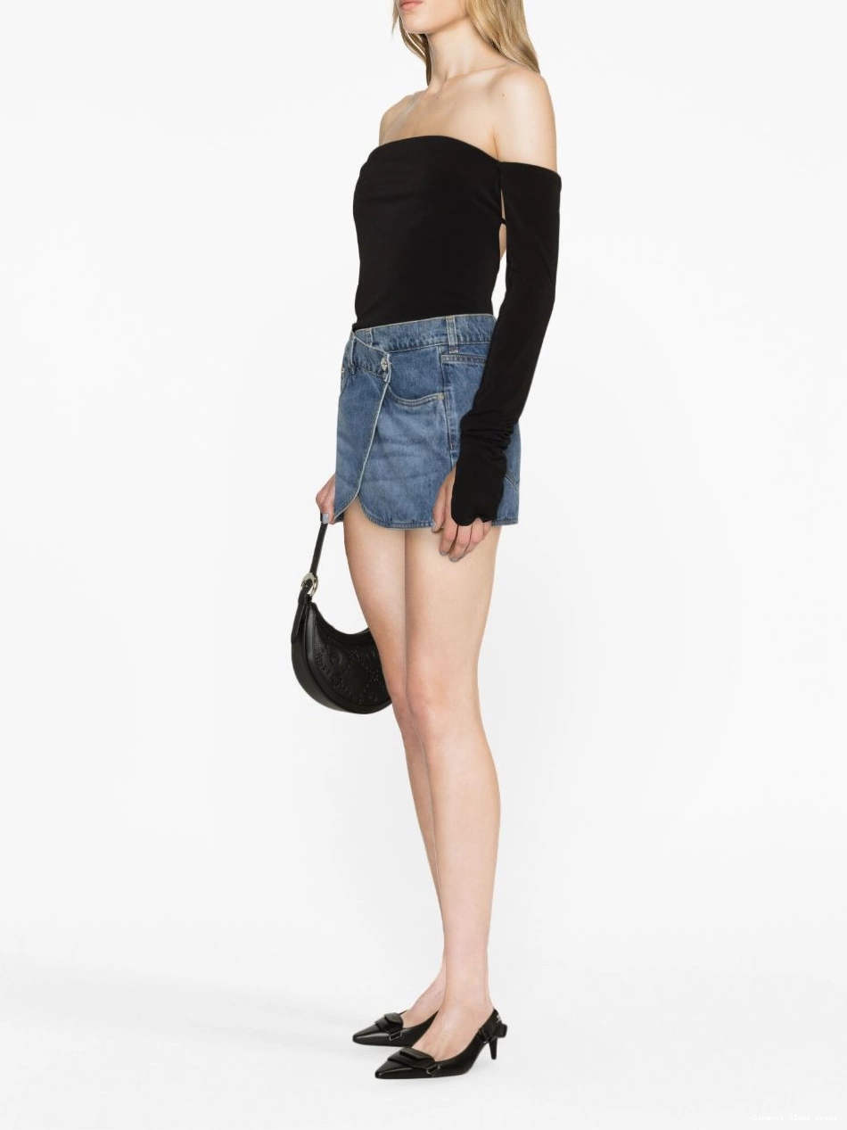 Affordable Coperni wrap denim miniskirt Women 0211