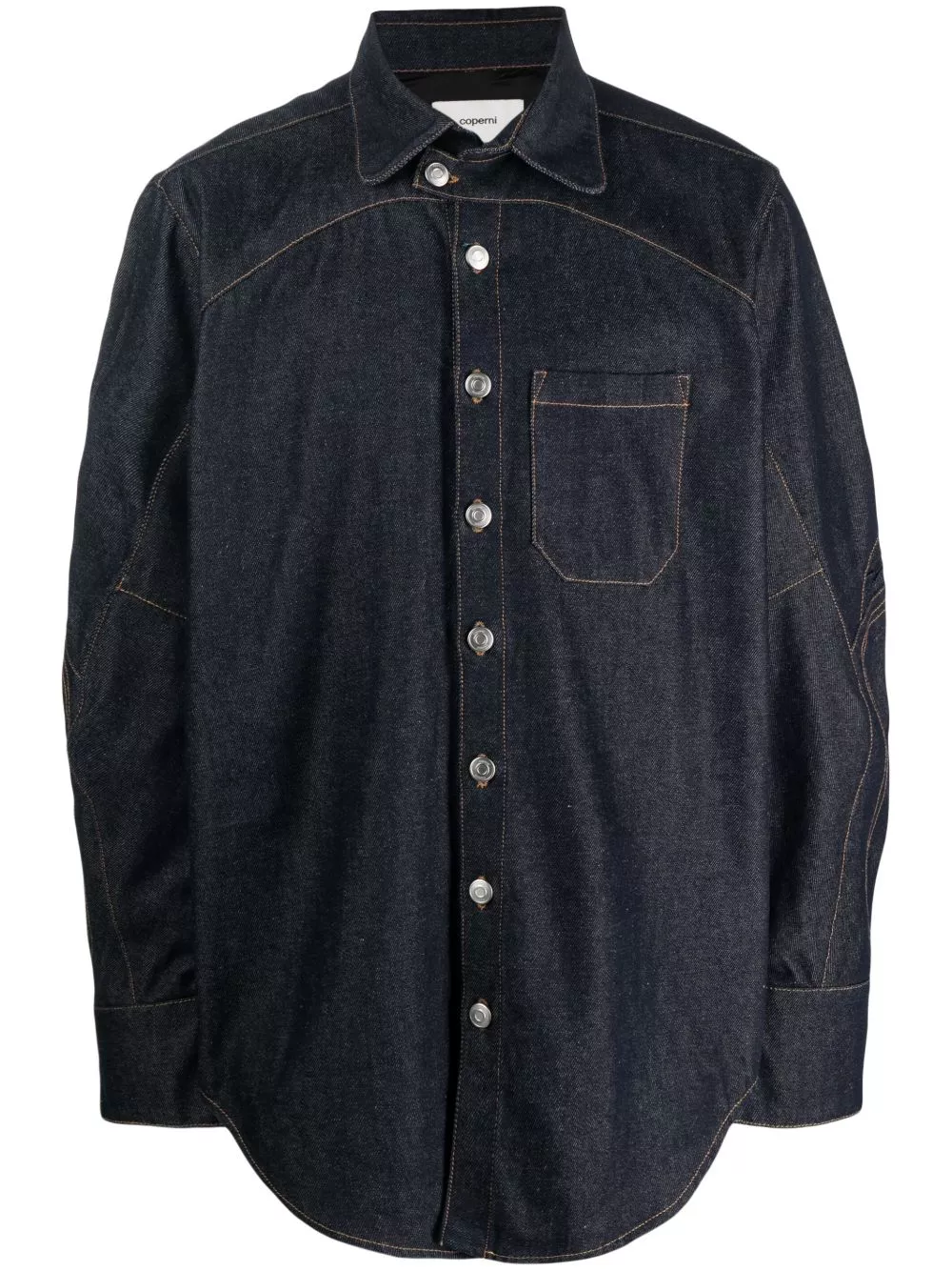 Cheap Coperni drop-shoulder denim shirt Men 0205