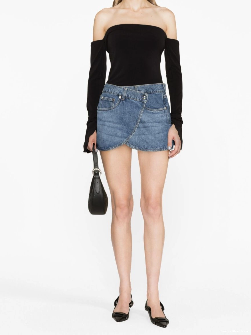 Affordable Coperni wrap denim miniskirt Women 0211